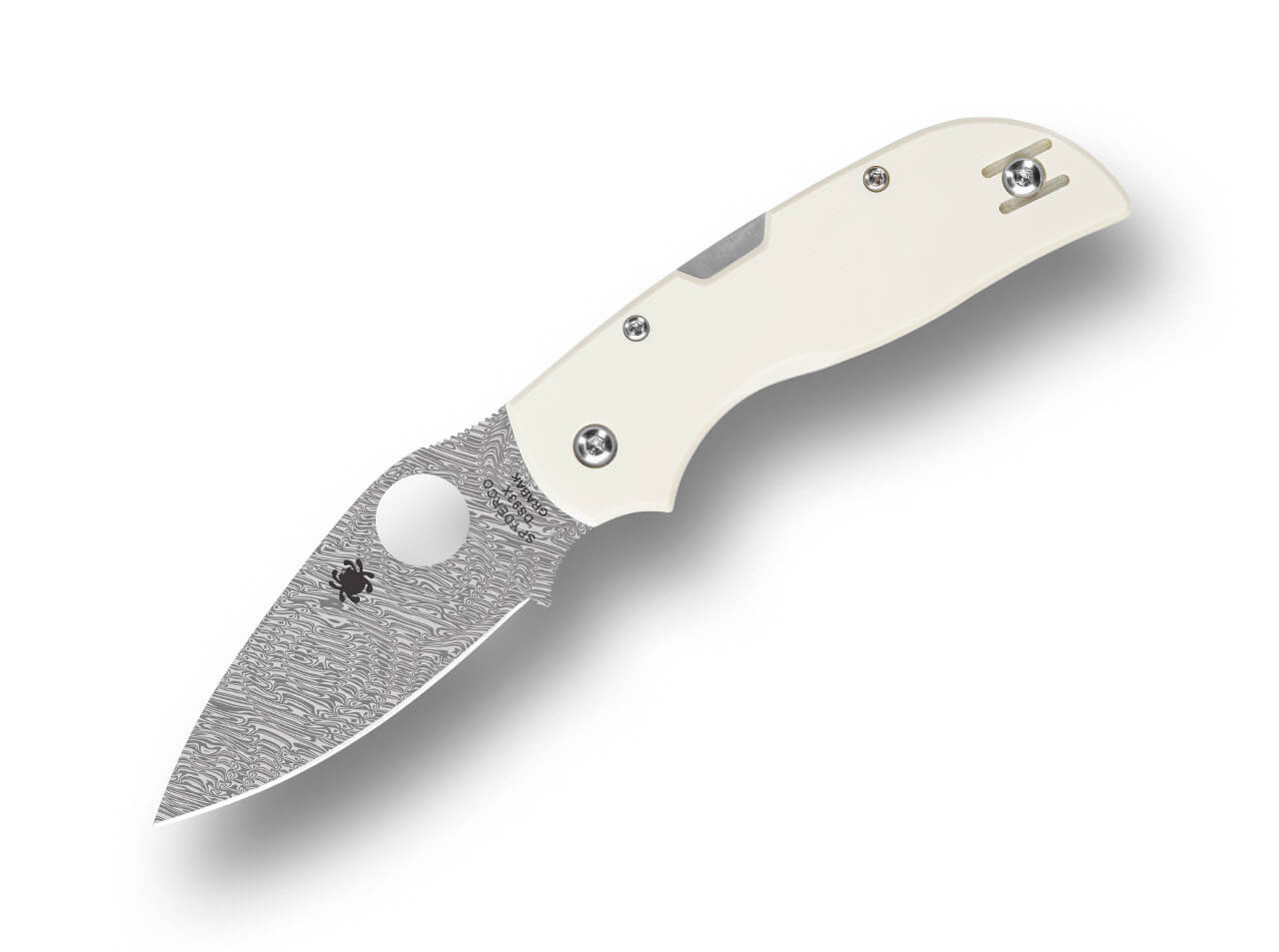 Spyderco Chaparral Ivory G-10 Damasteel MAXI – Bild 2