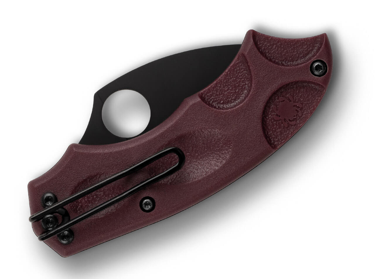 Spyderco Meerkat Burgundy Micro-Melt PD#1 Black Blade Sprint Run MAXI – Bild 2