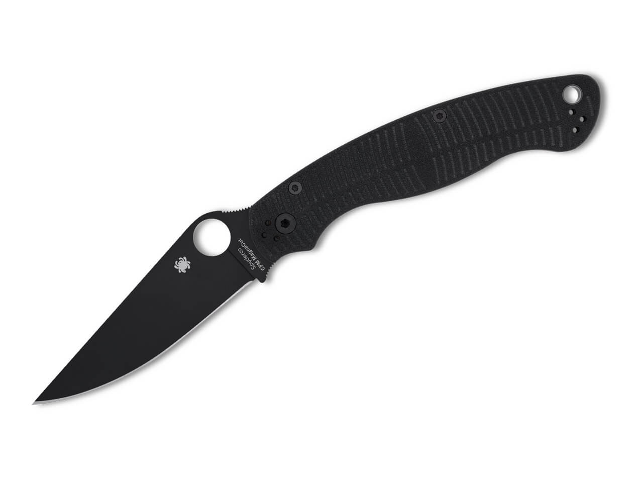 Spyderco Military 2 Salt Black G10 CPM Magnacut Black Blade Spyderco Military 2 Salt Black G10 CPM Magnacut Black Blade