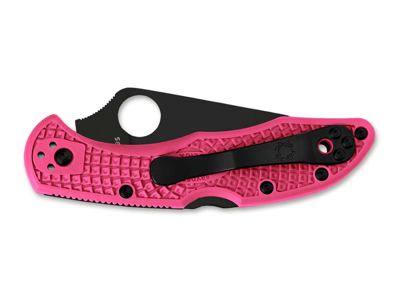 Spyderco Delica S30V Pink Heels Black