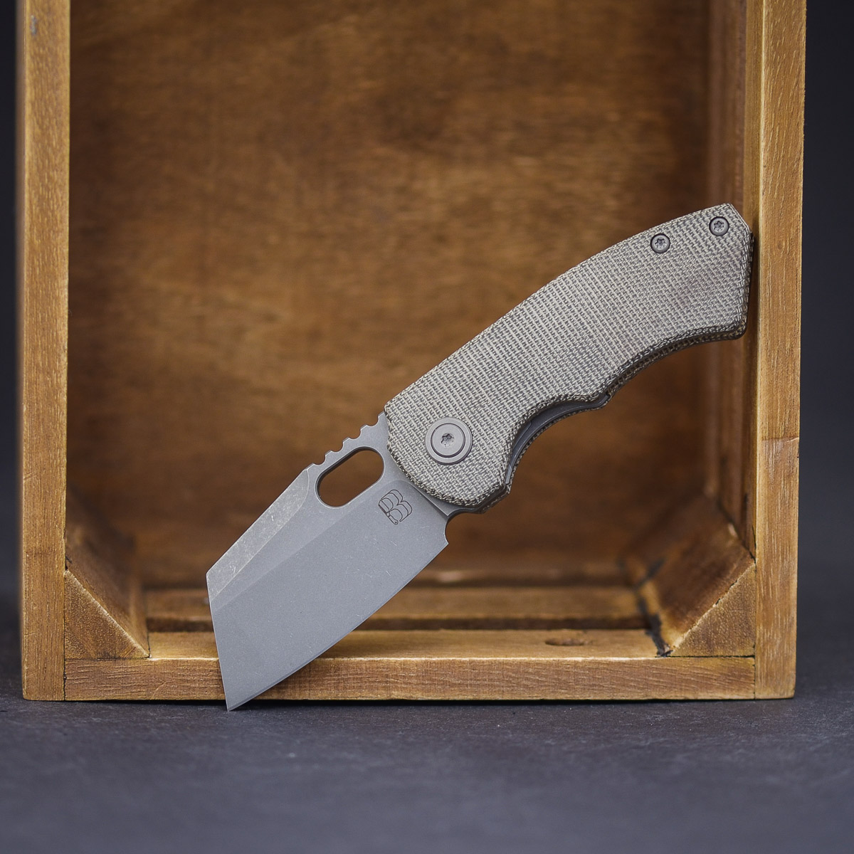 Bergblades Mini SLim 2.0 Micarta Green Klinge, Messer, Waffe, Dolch