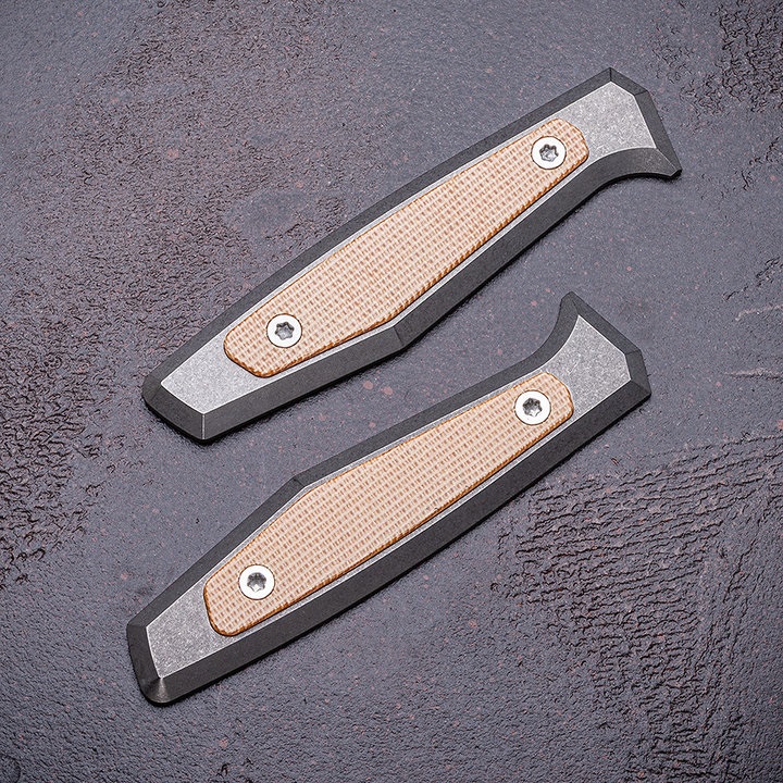 Daily Knives AK1 Inlays Plain Canvas Micarta natural – Bild 3