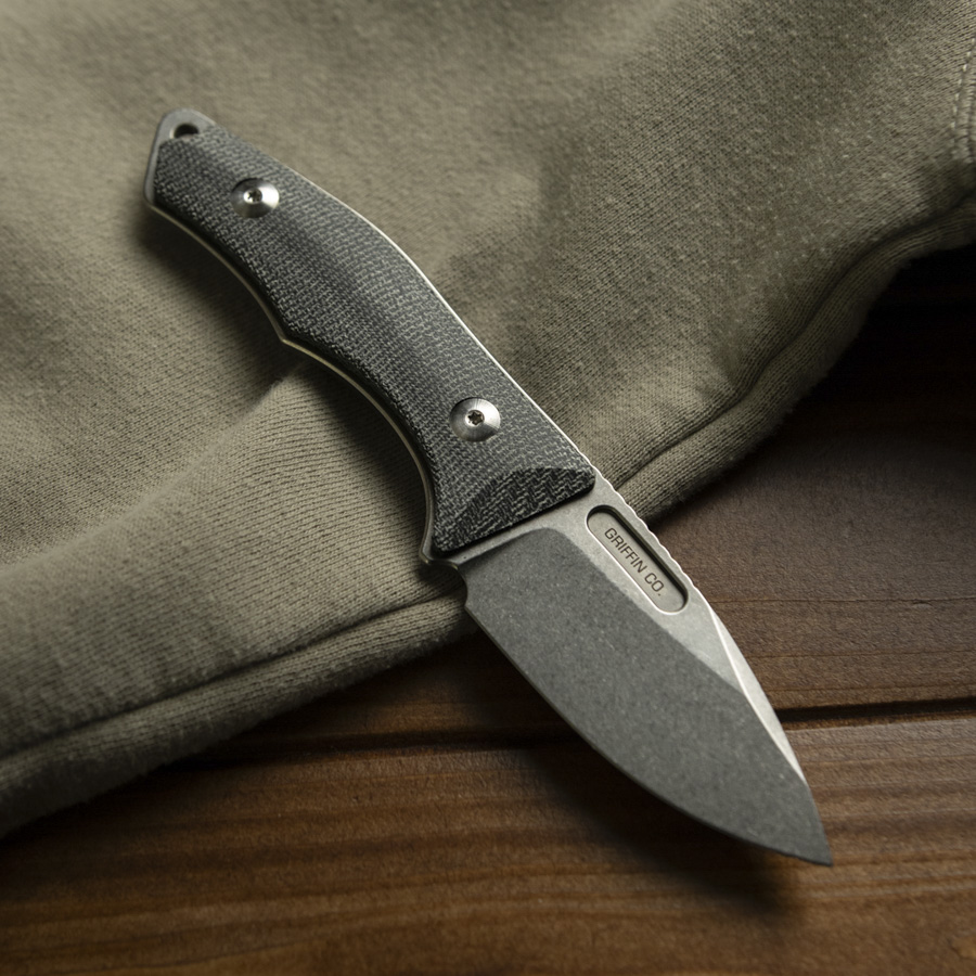 Griffin Scout 2.5 Micarta Schwarz Klinge, Messer, Waffe, Dolch