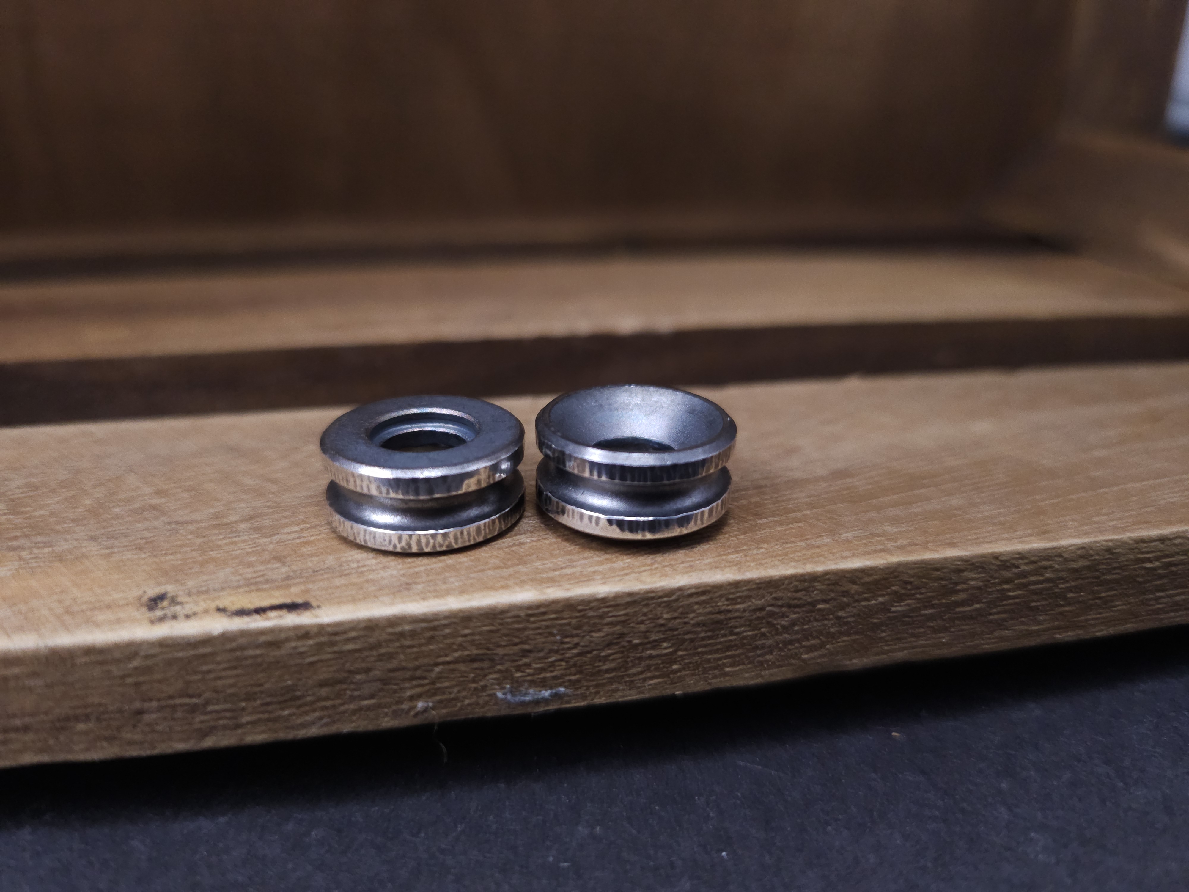 Holz, Hartholz, Schmuck, Ring, Silber