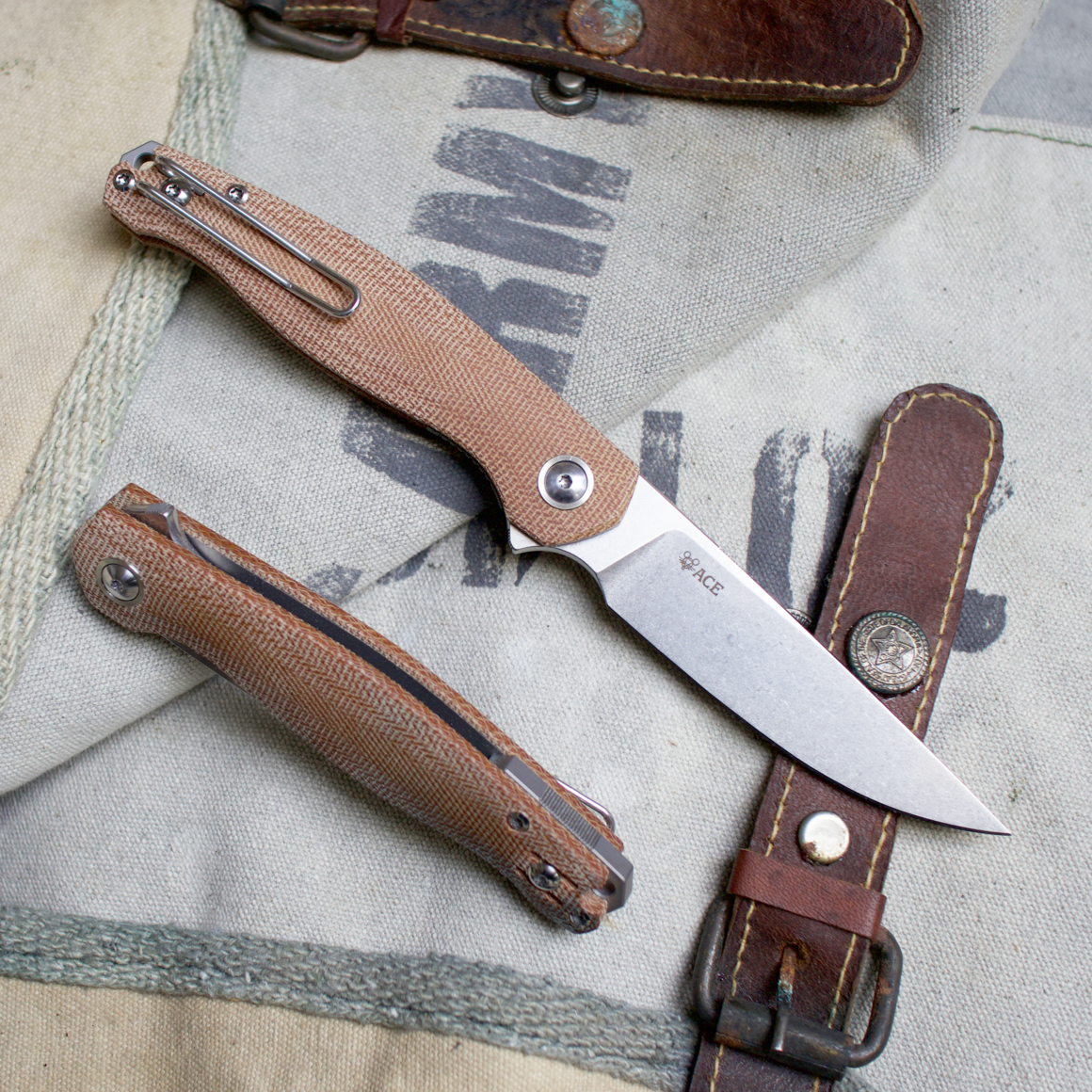 GiantMouse ACE Sonoma V2 - Natural Canvas Micarta – Bild 6