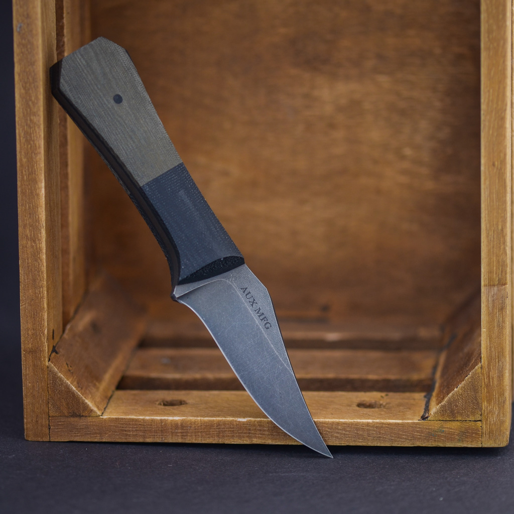 Aux MFG Pocket Bowie Slim Black - Green Micarta – Bild 2