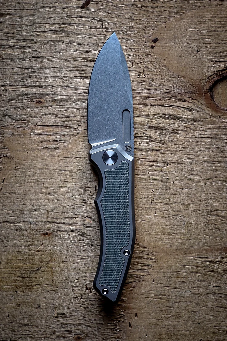 Combat Beads Scout F3 Stonewash / Satin with black micarta inlay