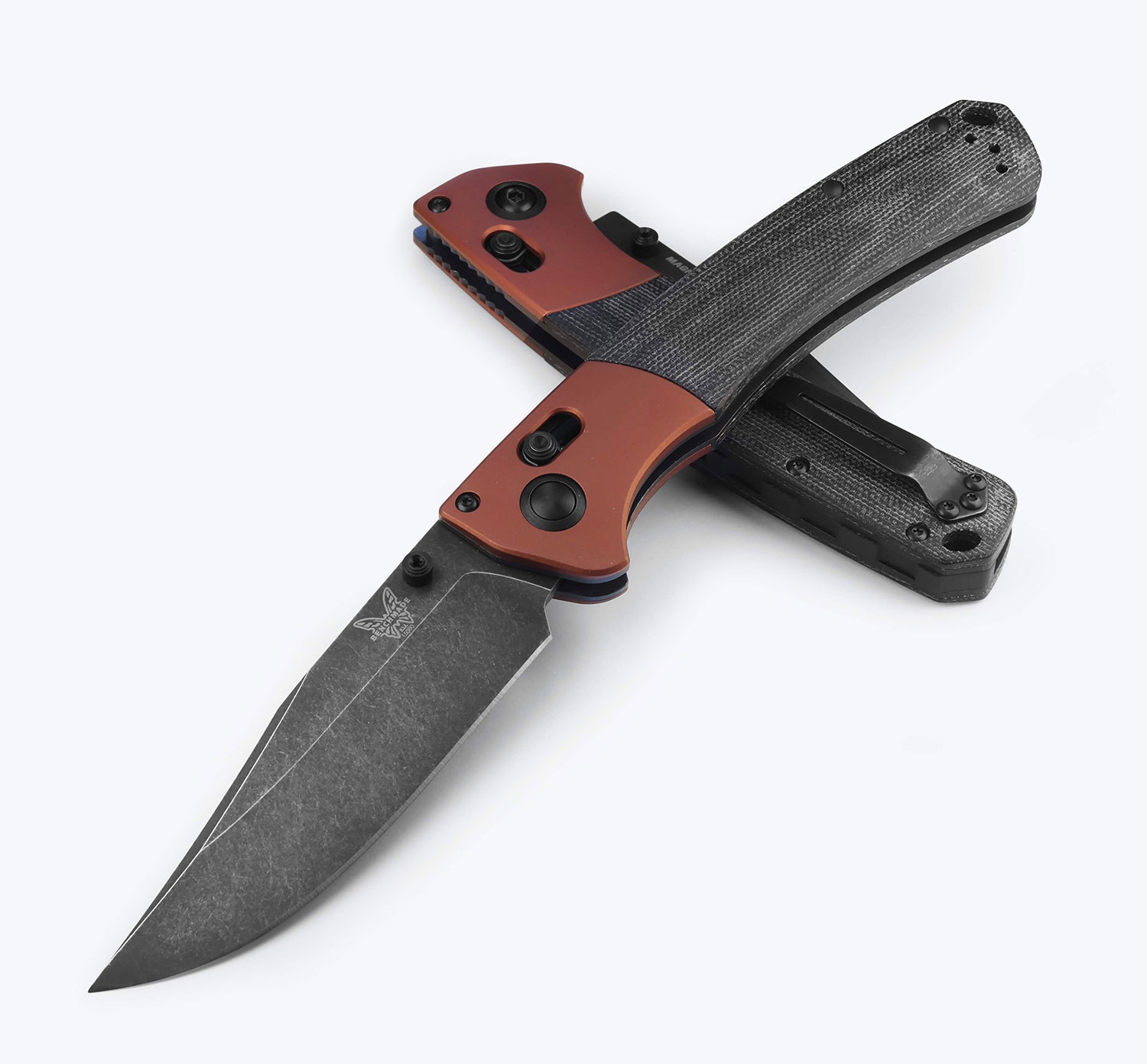 Benchmade Crooked River Burnt Copper - Black Micarta Klinge, Dolch, Messer, Waffe