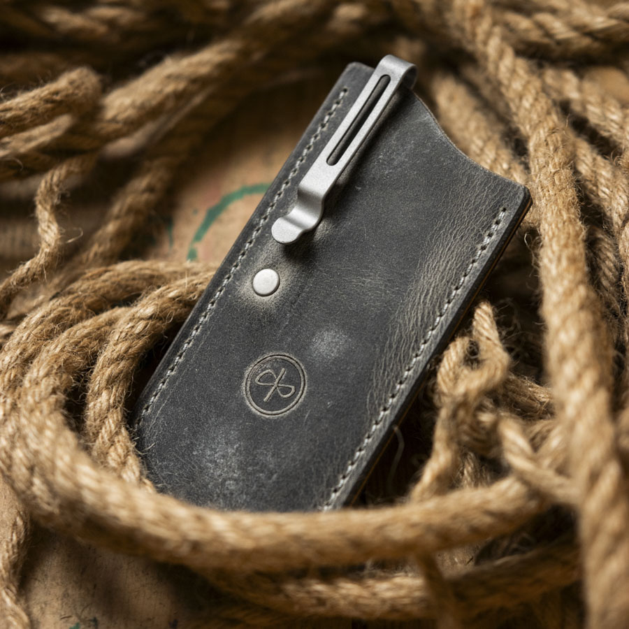 KnifeLounge Exclusive The ClipSlip Crazy Horse (Grau) – Bild 3