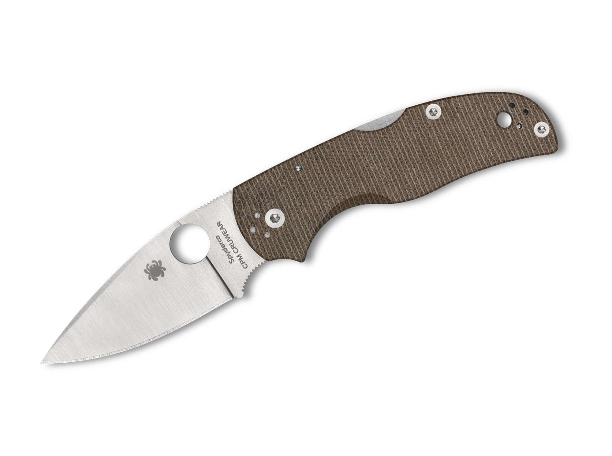 Spyderco Native 5 Brown Canvas Micarta CPM Cru-Wear 
