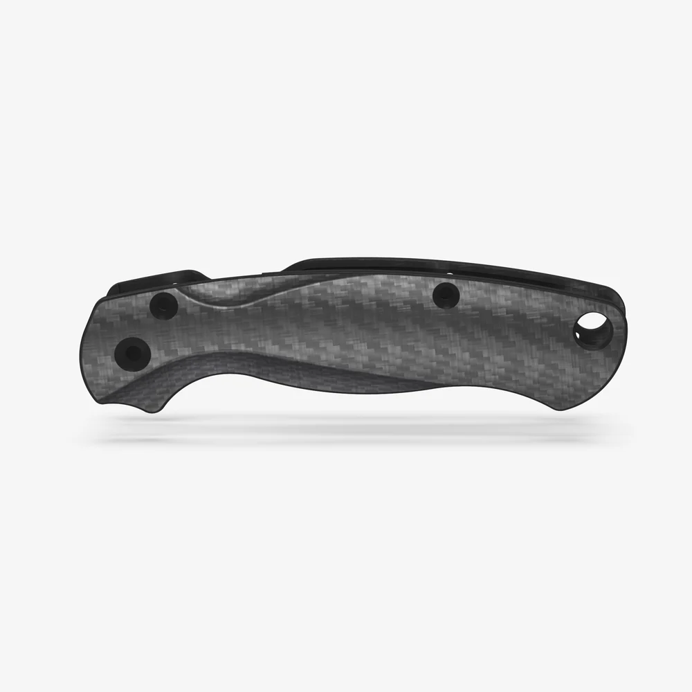 Flytanium Carbon Fiber Lotus Scales for Spyderco Paramilitary 2 Knife - Basket Weave