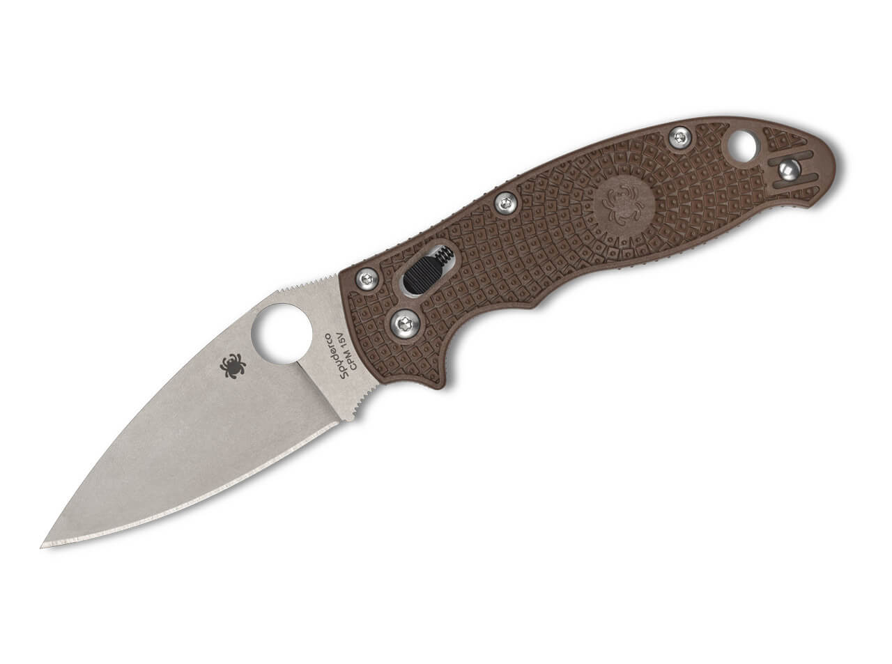 Spyderco Manix 2 Lightweight Brown CPM 15V Sprint Run Klinge, Dolch, Messer, Waffe