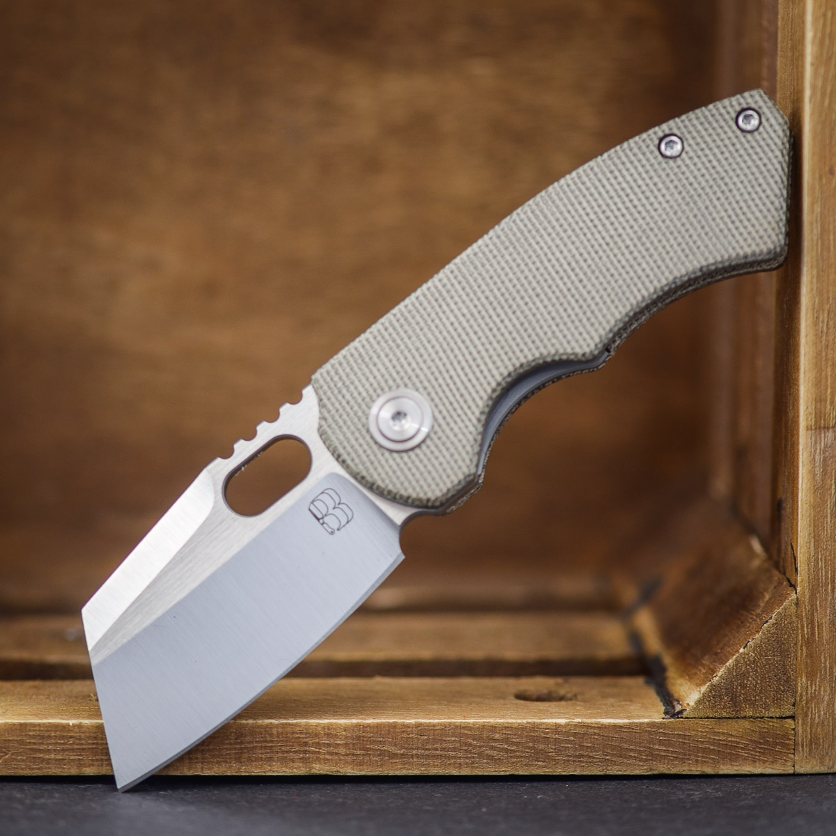 Bergblades Mini SLim 2.0 Micarta Green