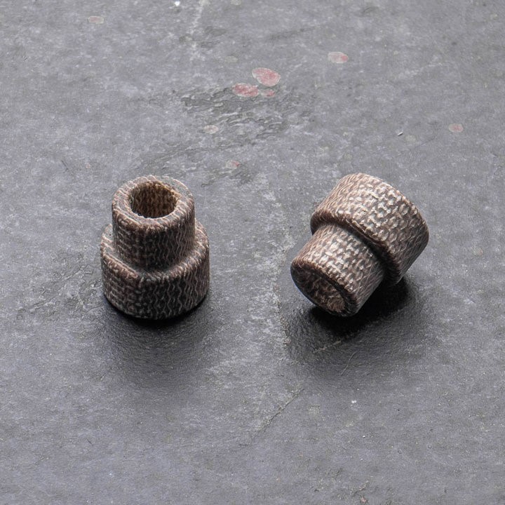Daily Customs Simple Bead Plain Canvas Micarta natural Nuss, Produzieren, Gemüse, Maschine, Schraube