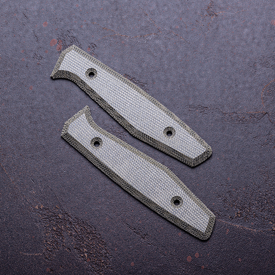 Daily Knives AK1 Scales Plain Canvas Micarta green – Bild 2