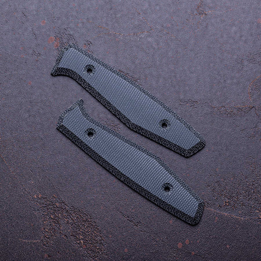 Scales_schwarz Daily Knives AK1 Scales Plain Canvas Micarta black