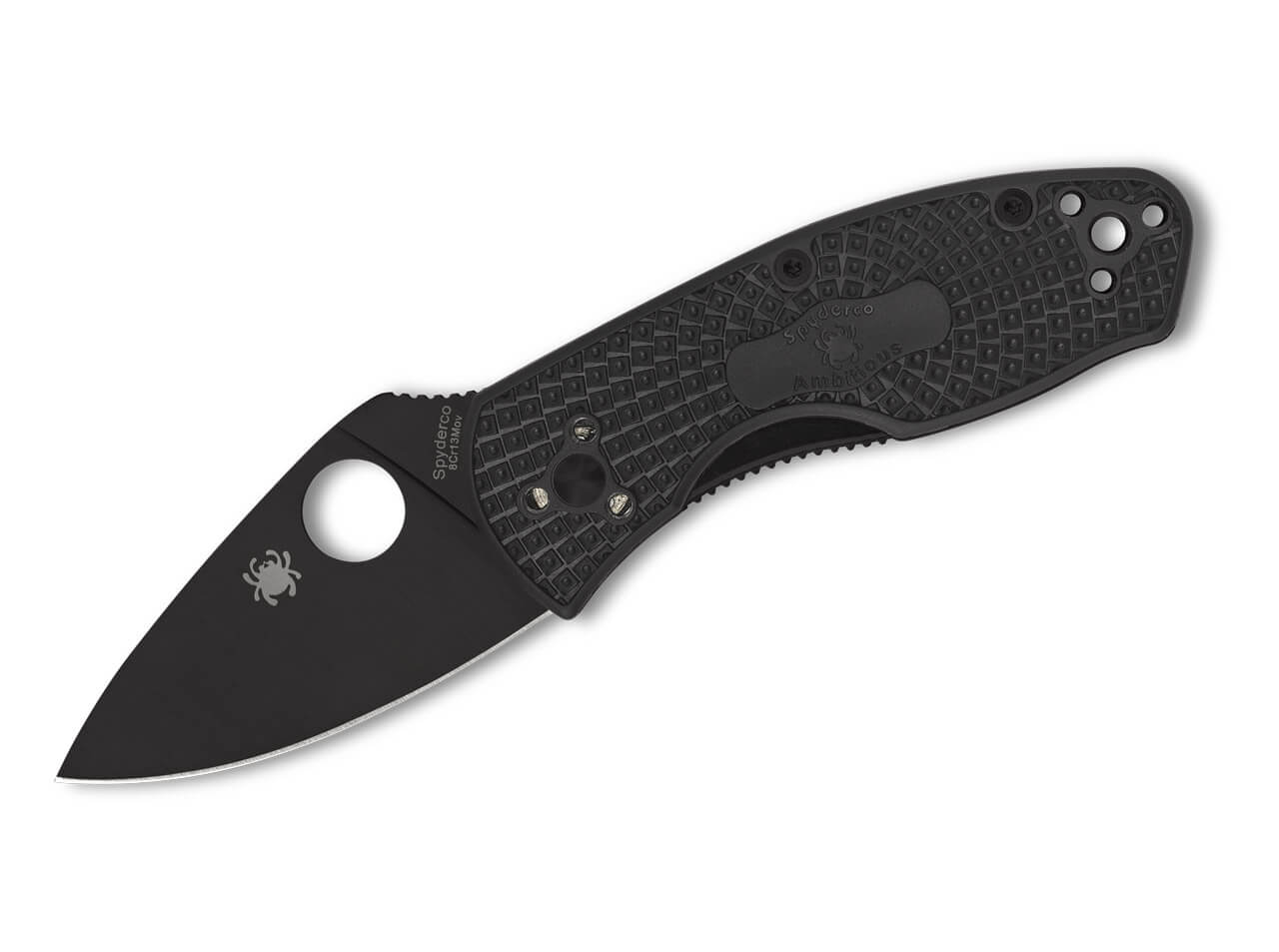 spyderco-ambitious-lightweight-black-blade-plainedge-01sp1215 Spyderco Ambitious Lightweight Black Blade