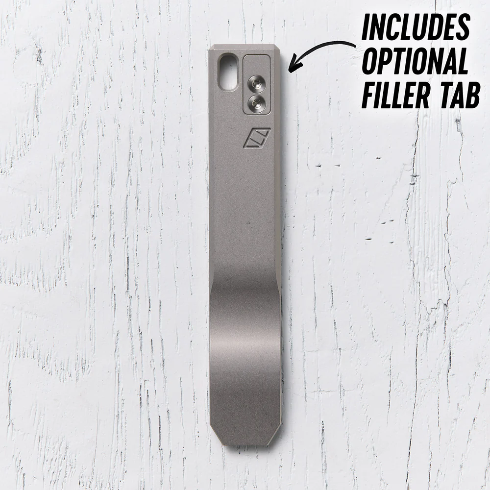Notorious EDC Dirty Deeds Pry Bar mit optionalem Filler-Tab statt Pocket Clip