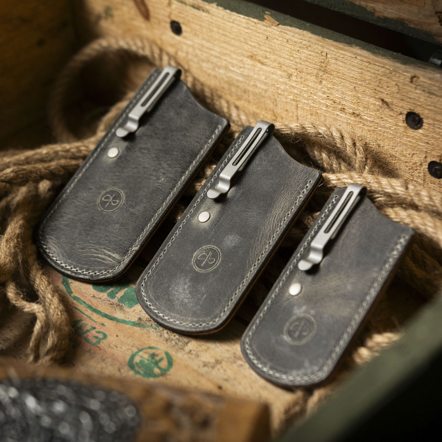 KnifeLounge Exclusive The ClipSlip Crazy Horse (Grau) – Bild 1