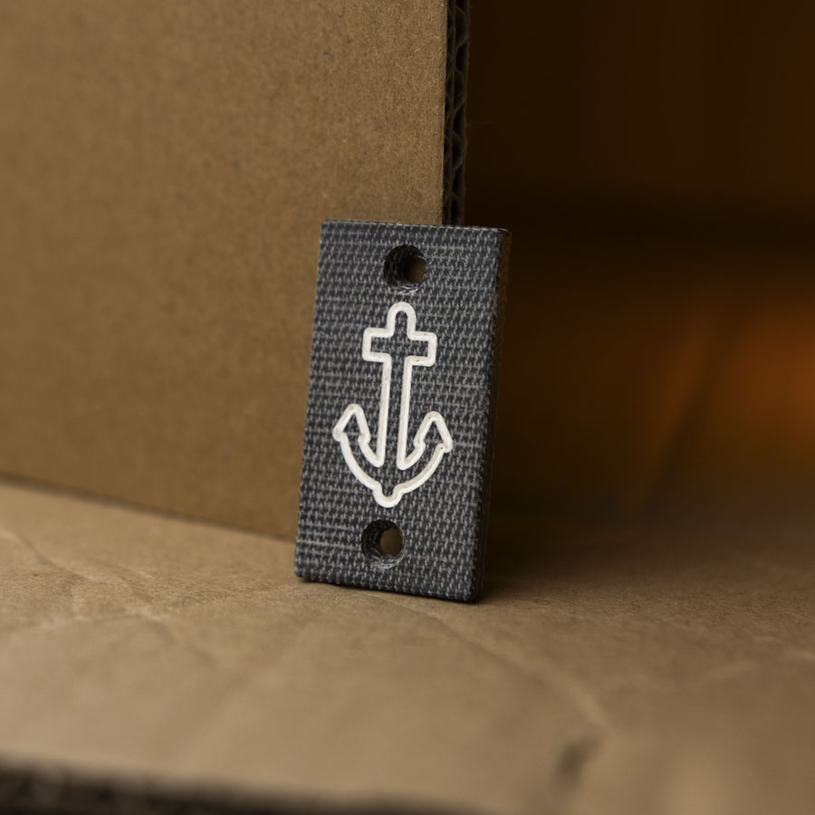 Crowgear Don't Worry Stone - Inlay einzeln Micarta Anker