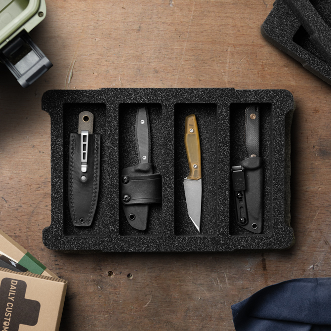 Knife Lounge Case Inlay für 4 Fixed Knife Lounge Case Inlay für 4 Fixed