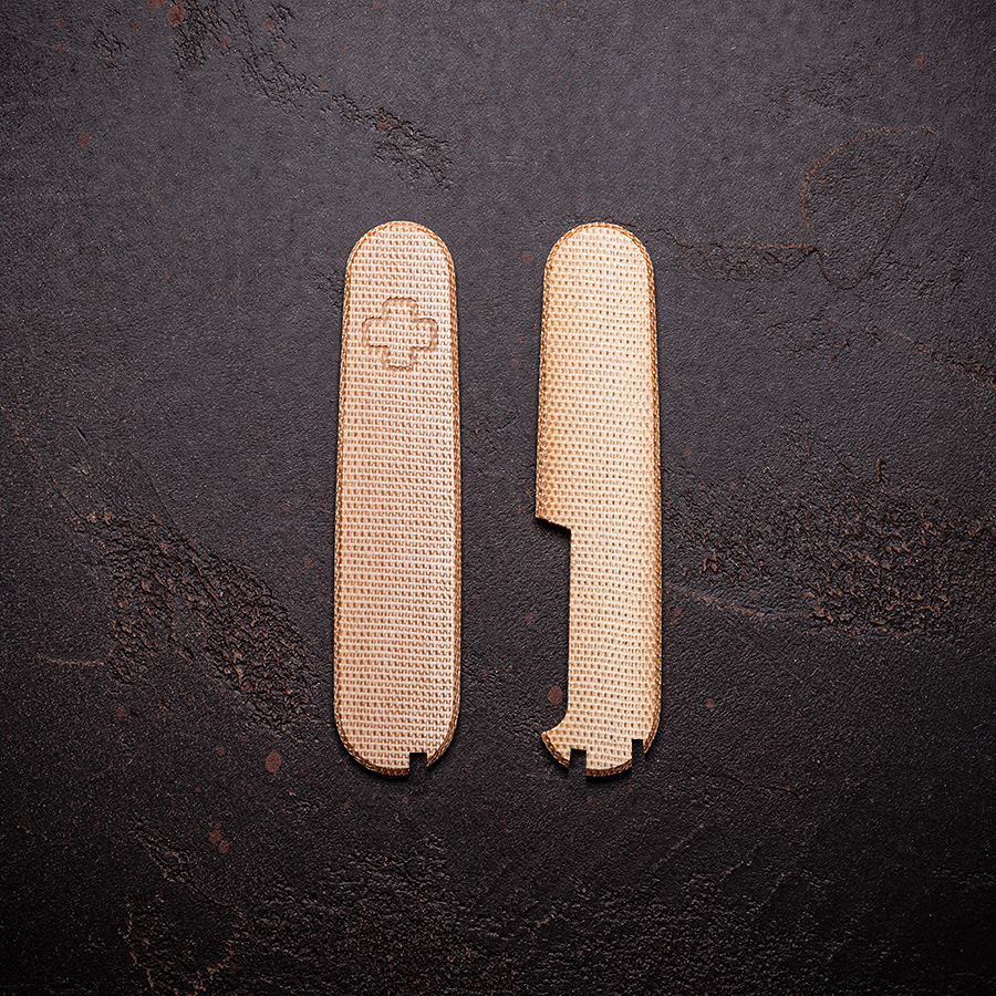 Daily Customs 91.2+ Plain Canvas Micarta natural - KnifeLounge Exclusive – Bild 1