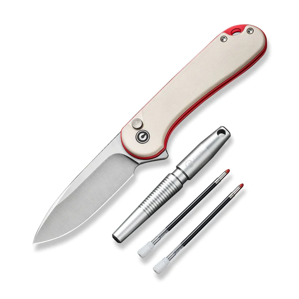 Civivi StellarQuill Pen & Button Lock Elementum II Ivory G10 Combo Pack Civivi StellarQuill Pen & Button Lock Elementum II Ivory G10 Combo Pack