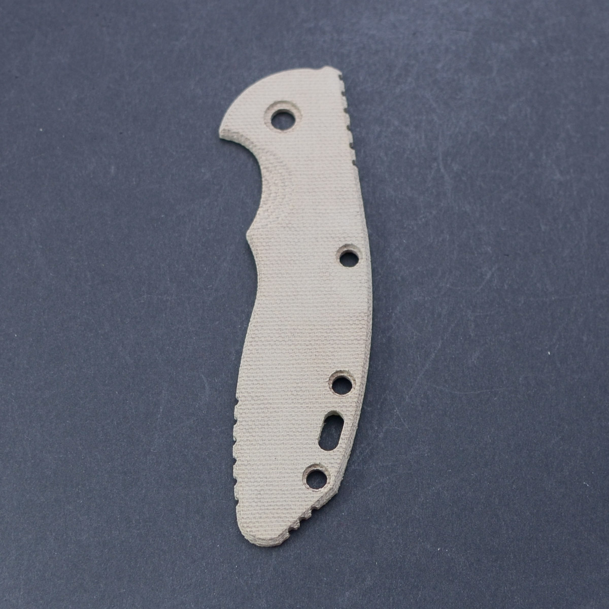 Rick Hinderer XM18 3,5” Griffschale Natural Canvas Micarta Strukturiert Klinge, Messer, Waffe, Dolch