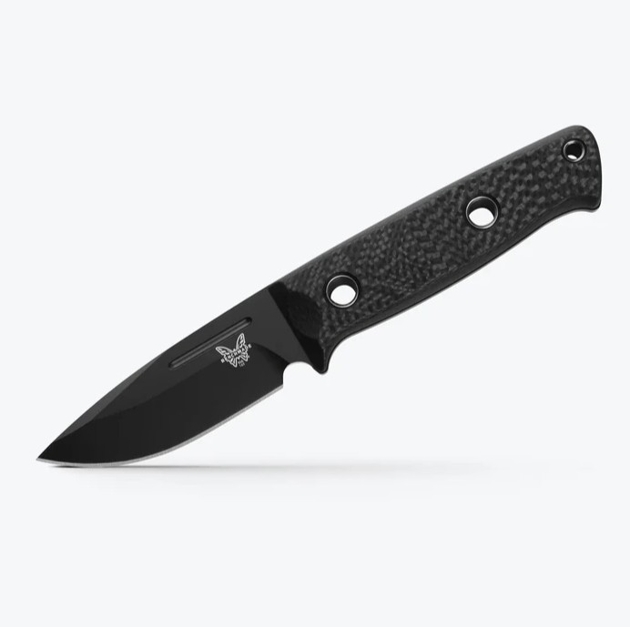 Benchmade 165BK Mini Bushcrafter, CruWear, Carbon Klinge, Dolch, Messer, Waffe