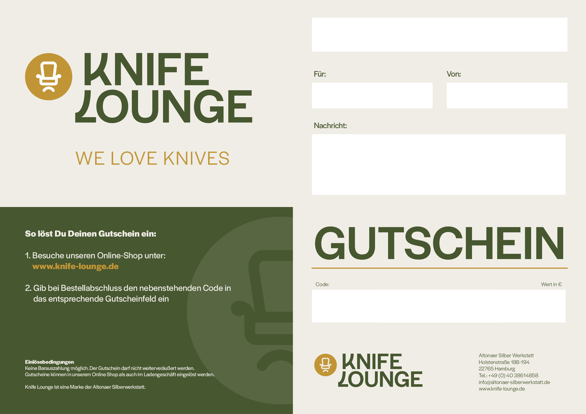 Geschenkgutschein Geschenkgutschein