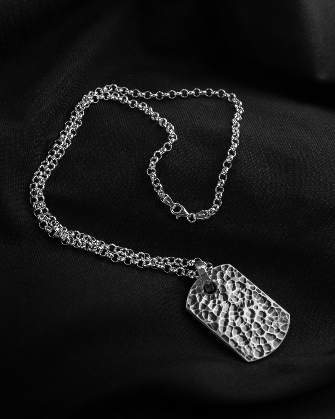 Erbskette 925/- Sterling Silber mit Karabiner  – Bild 2