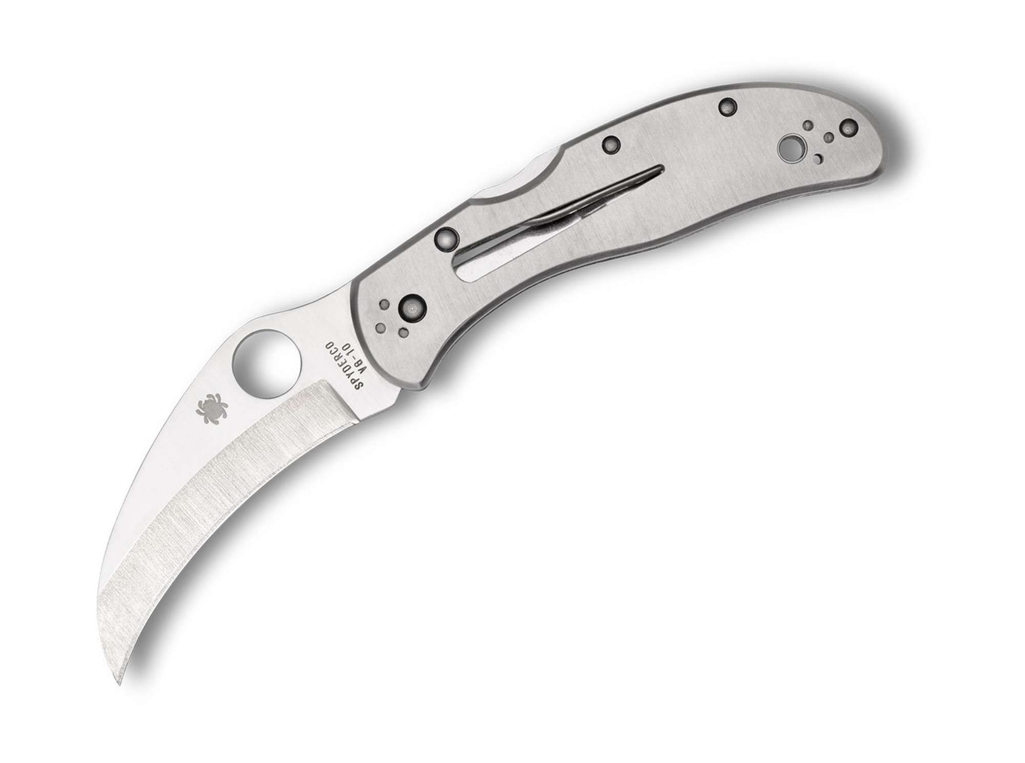 Spyderco Harpy Stainless Steel Plain Edge Klinge, Waffe, Dolch, Messer