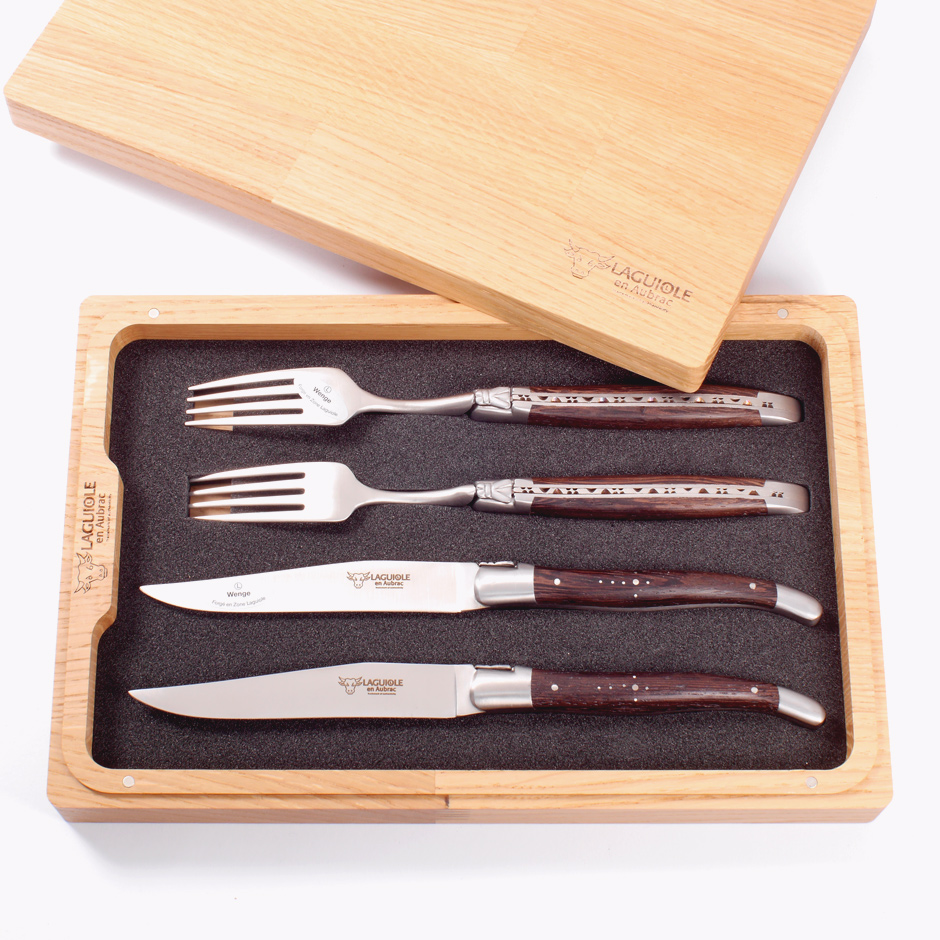 Lag-en-Aubrac-Wenge-1 Steakmesserset Wenge Laguiole en Aubrac