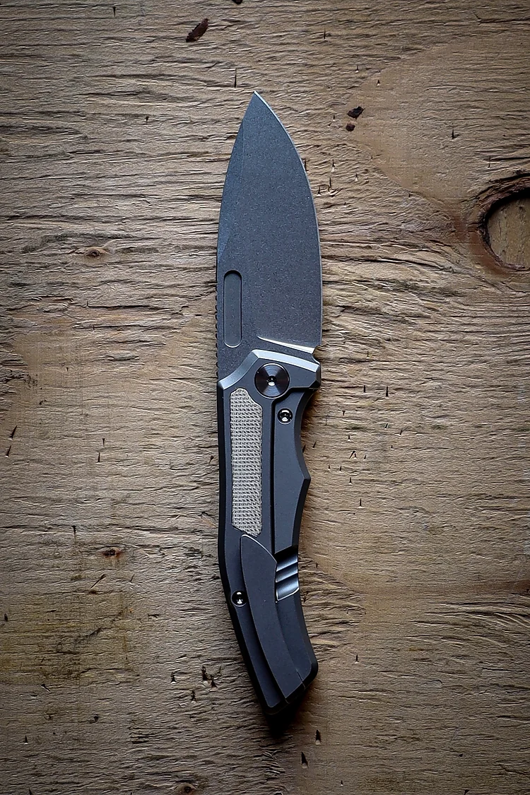 Combat Beads Scout F3 Stonewash / Stonewash natural micarta inlay