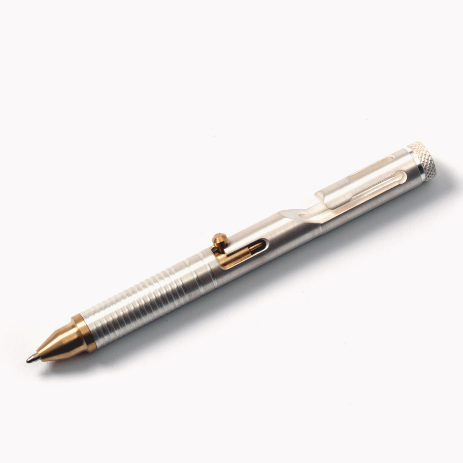 Kugelschr-1 Kugelschreiber versilbert cal .45