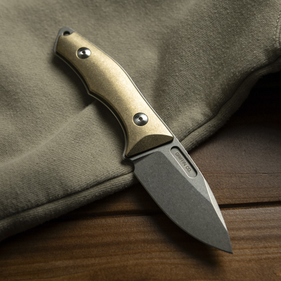 Griffin Scout 2.5 Messing Klinge, Messer, Waffe, Dolch