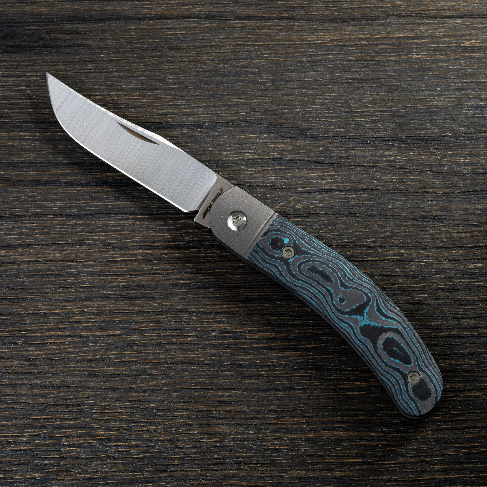 Jack Wolf Knives Javelina Jack CamoCarbon Brittany Blue 