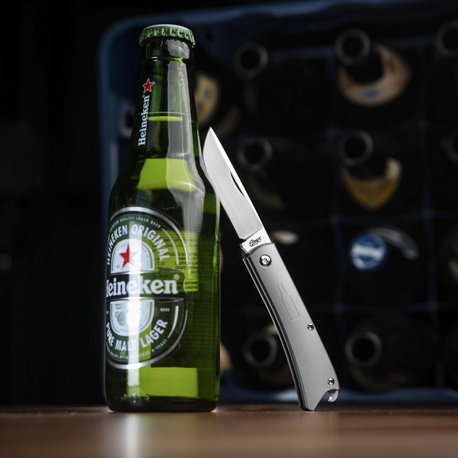 Esnyx Beer Buster Jr. Slipjoint Alkohol, Bier, Bier-Flasche, Flasche, Schnaps