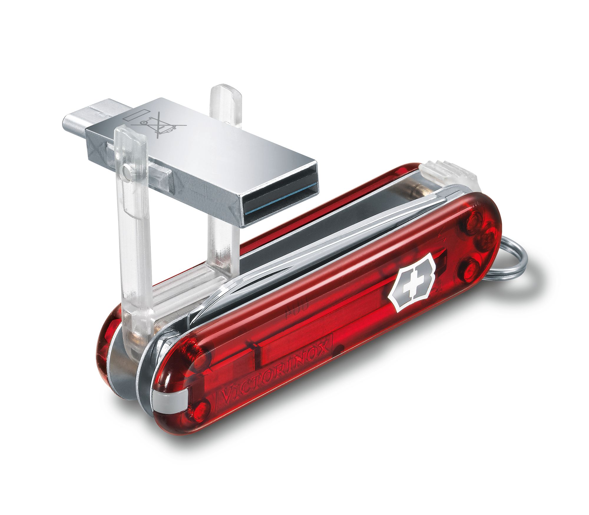 SAK_4-6235-TG32B1_D2 Victorinox @work USB 3.0 rot transparent
