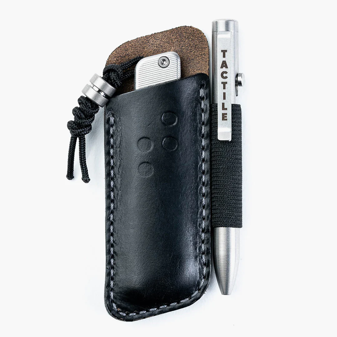 Tactile Knife Bexar Leder Etui  mit Pen Loop – Bild 1